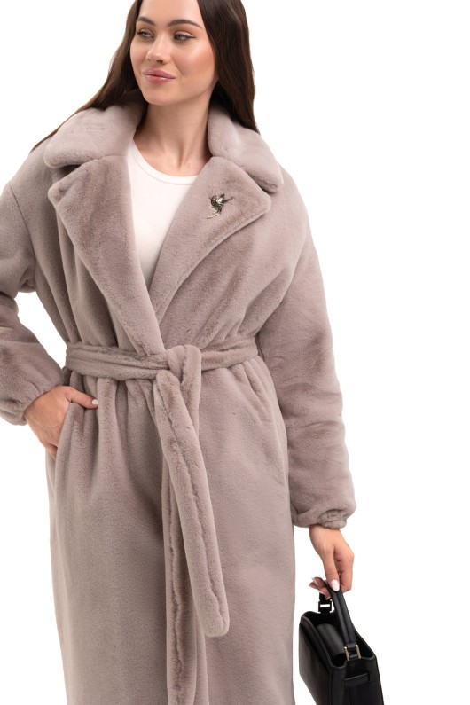 Шуба Емілія бежевий утеплене