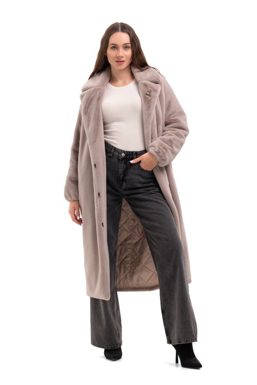 Шуба Емілія бежевий утеплене