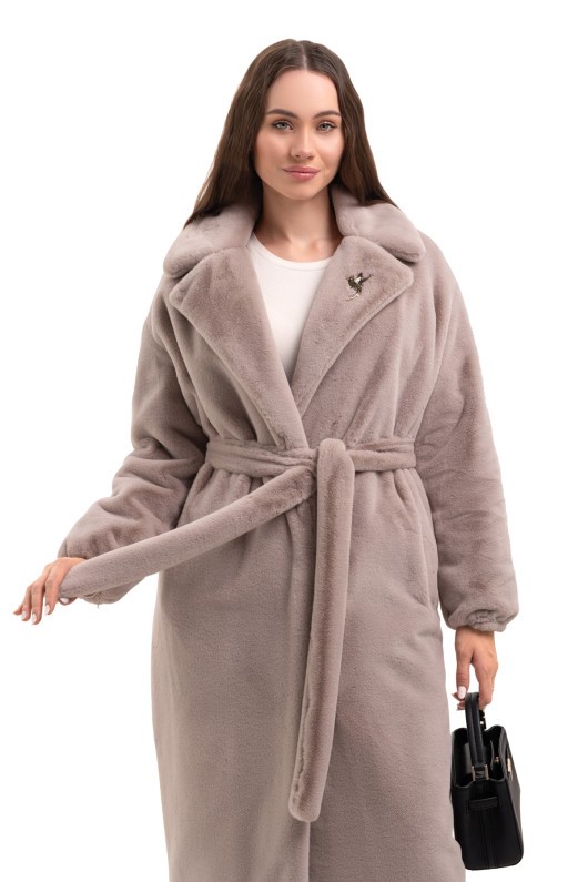 Шуба Емілія бежевий утеплене