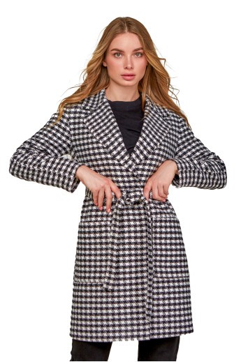 Пальто Нова чорно-білий