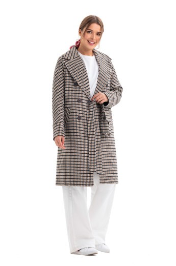 Пальто Келі лапка сірий